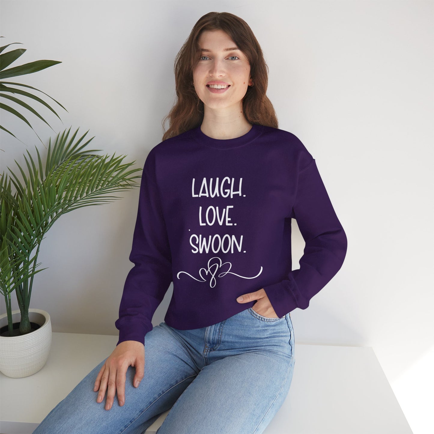 Laugh. Love. Swoon. Unisex Sweatshirt