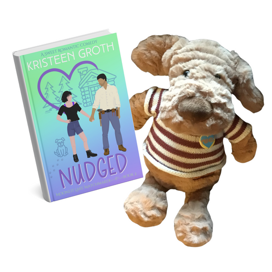 Munch Plushie (Maroon Stripe) & Nudged (Signed Paperback)